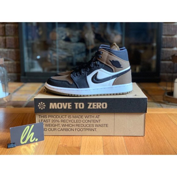 Size 8 W Air Jordan 1 Mid “Olive Toe” Athletic Sneakers DV0427-301
